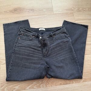 Abercrombie & Fitch High Rise Jeans - Dark Gray/Black